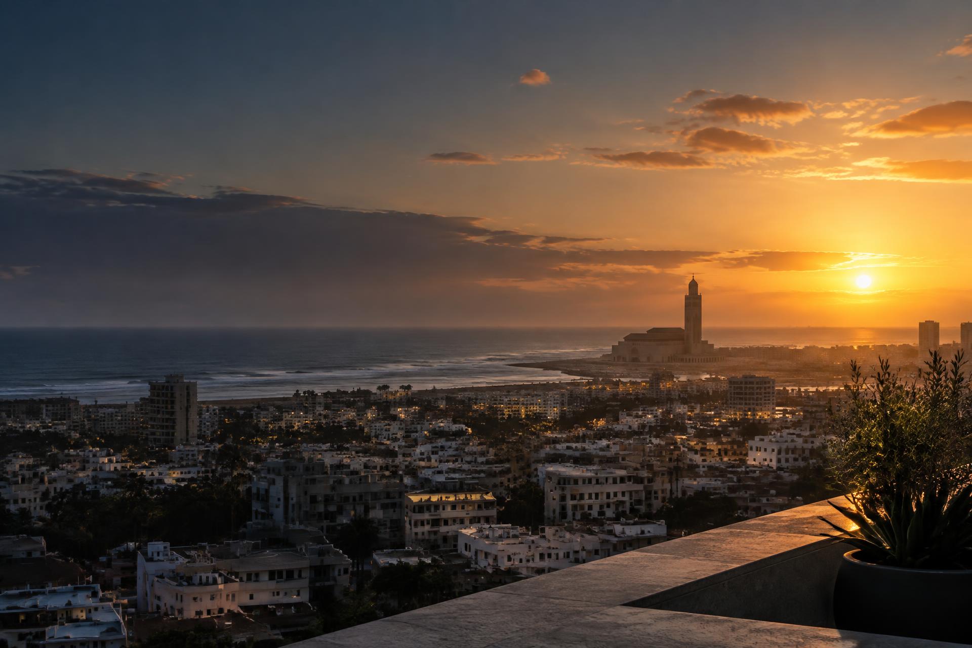 Casablanca au coucher du soleil